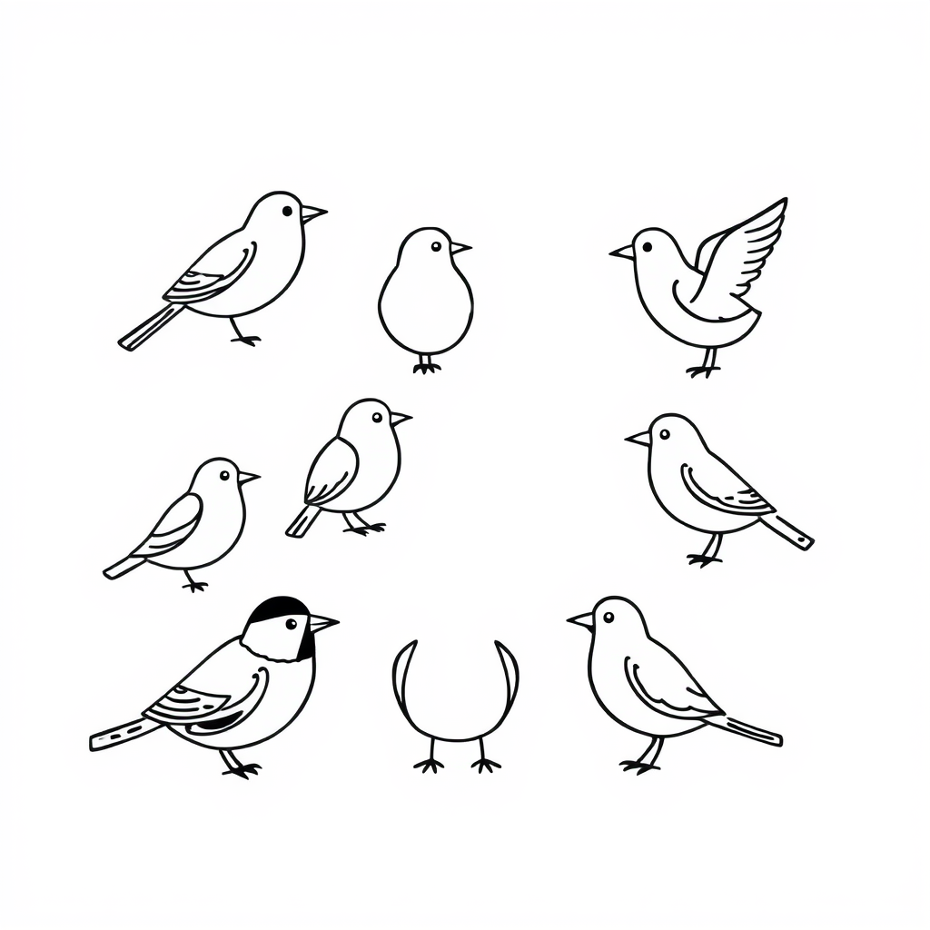 Vogelvriendjes Kleurplaat