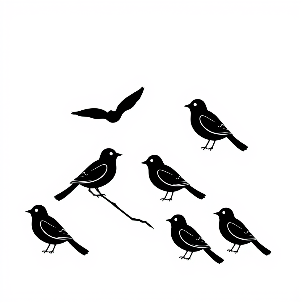 Vogelvriendjes Kleurplaat