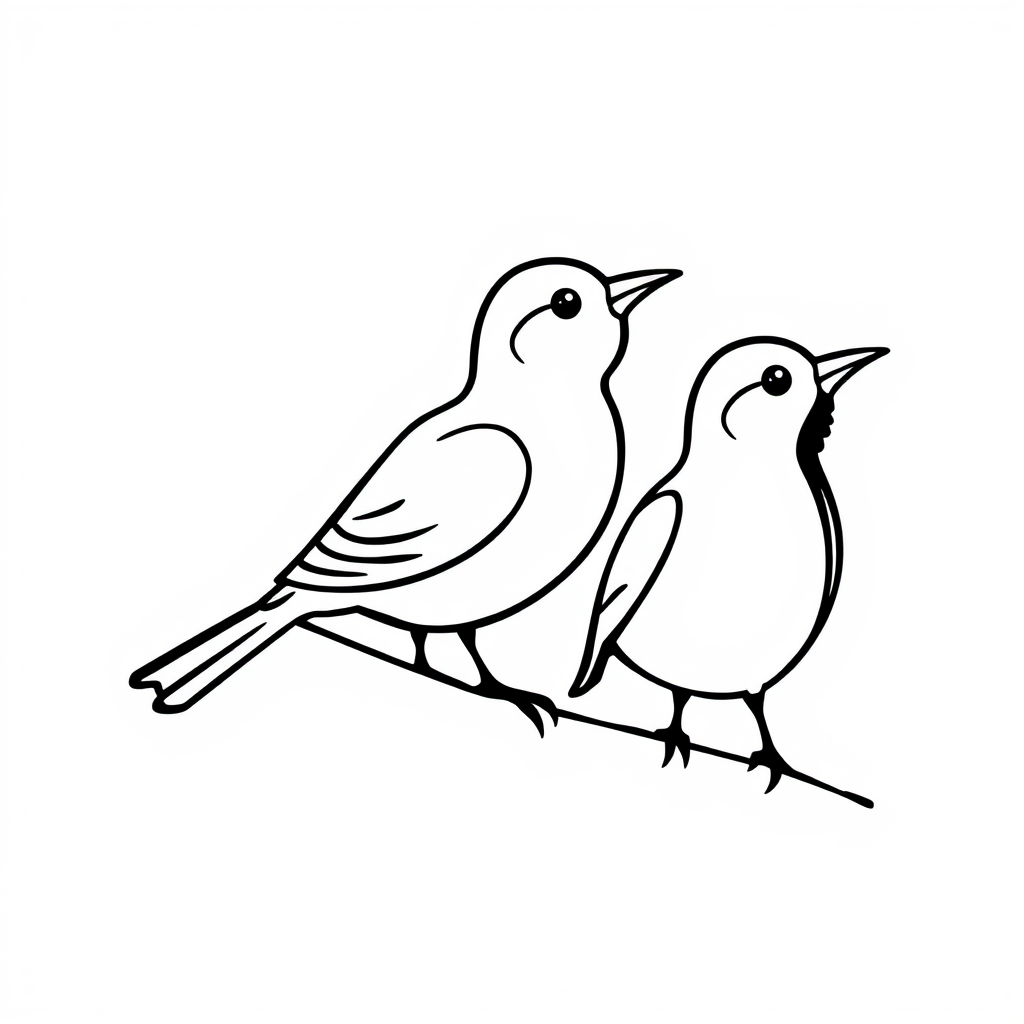 Vogels Kleurplaat