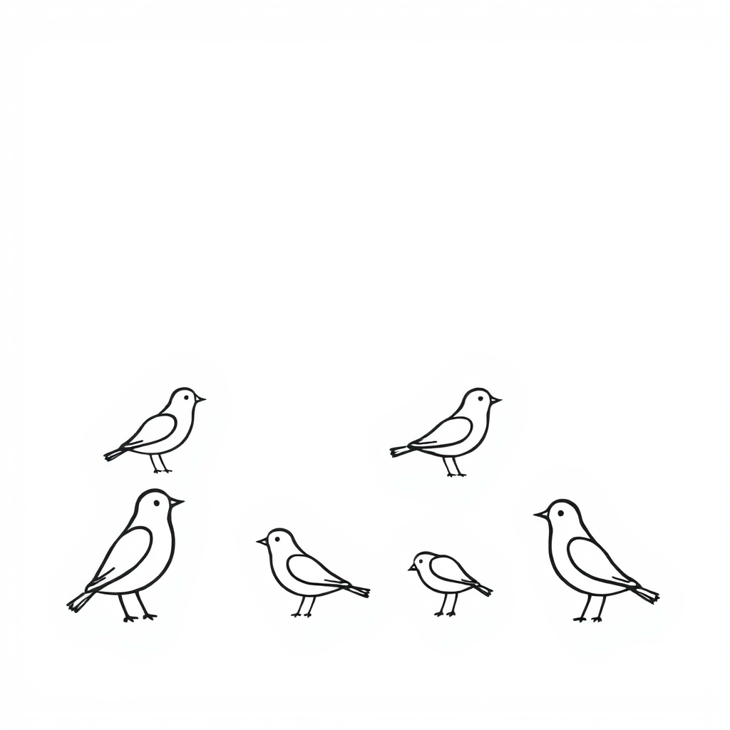 Vogelvriendjes Kleurplaat