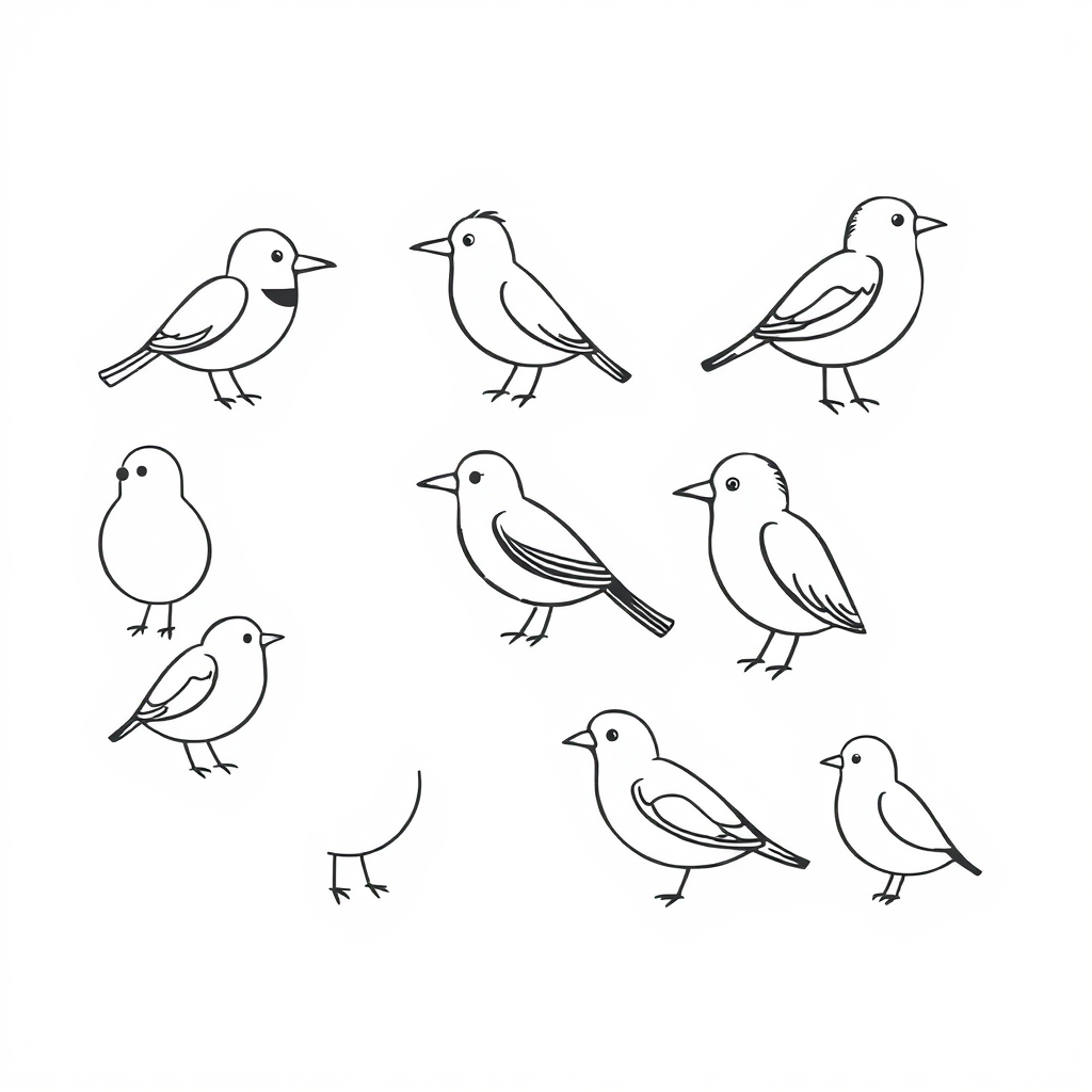Vogelvriendjes Kleurplaat