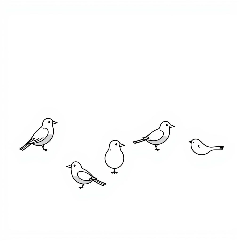Vogelvriendjes Kleurplaat