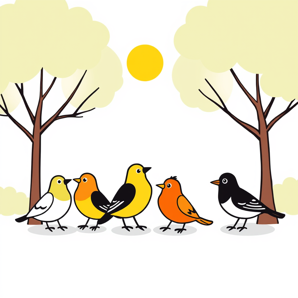 Vogels Kleurplaat